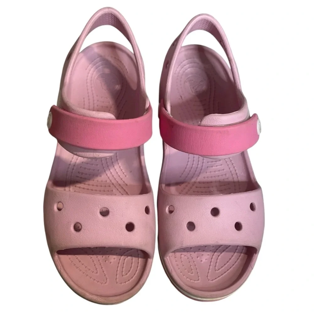 CROCS sandals Pink crocband girls size 2 summer shoes
